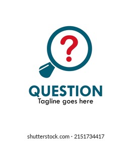 Question design logo template illustration