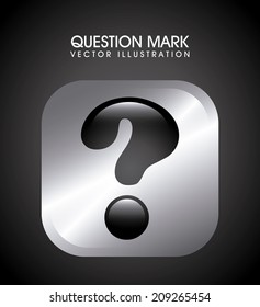 question design over black background vector illustration
