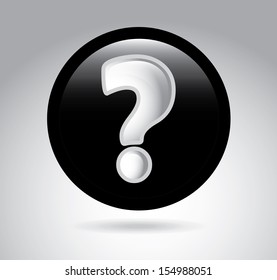 question design over gray background vector illustration 