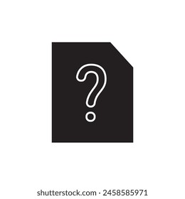 Question document icon design, isolated on white background, vector illustration