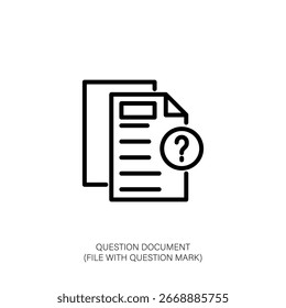 Question Document Icon File with a Question Mark