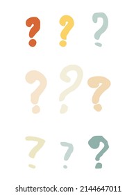 question doodle vector illustration set