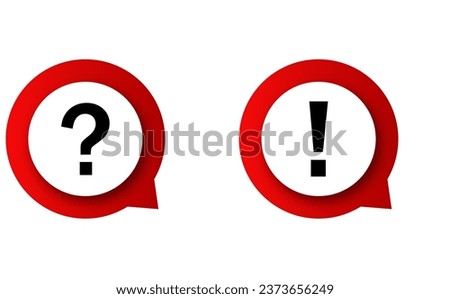 Question exclamation bubble icon. faq information vector sign