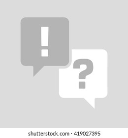 Question and exclamation mark.