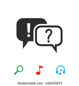 question and exclamation mark icon, stock vector illustration flat design style