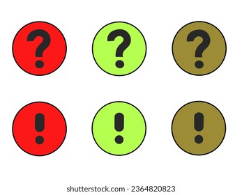question and exclamation mark icons
