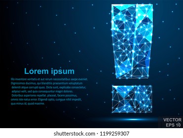 Question. Exclamation mark. Polygonal design. Bright. Modern concept. New design. For use in projects.