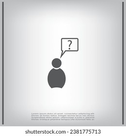 Frage- und Ausrufezeichen, Vektorgrafik. Flachdesign-Stil