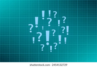 question and exclamation mark, vector illustration. Flat design style