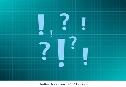 question and exclamation mark, vector illustration. Flat design style