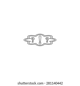 question and exclamation mark, vector illustration. Flat design style