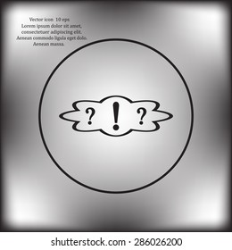 question and exclamation mark, vector illustration. Flat design style