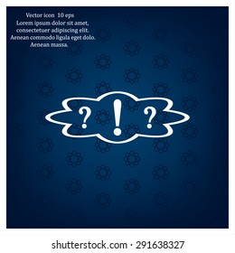 question and exclamation mark, vector illustration. Flat design style