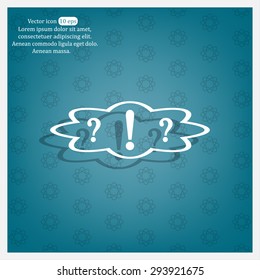question and exclamation mark, vector illustration. Flat design style