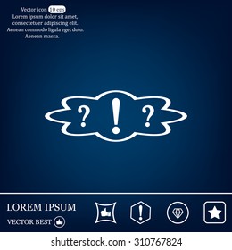 question and exclamation mark, vector illustration. Flat design style