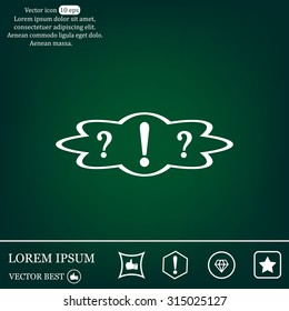 question and exclamation mark, vector illustration. Flat design style