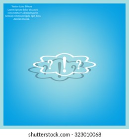 question and exclamation mark, vector illustration. Flat design style