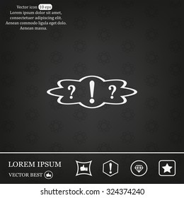 question and exclamation mark, vector illustration. Flat design style