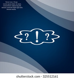 question and exclamation mark, vector illustration. Flat design style