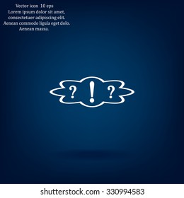 question and exclamation mark, vector illustration. Flat design style