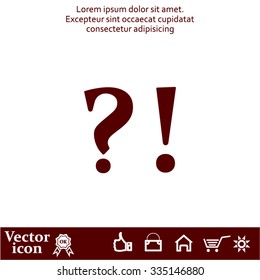 question and exclamation mark, vector illustration.
