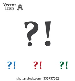question and exclamation mark, vector illustration.