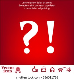 question and exclamation mark, vector illustration.