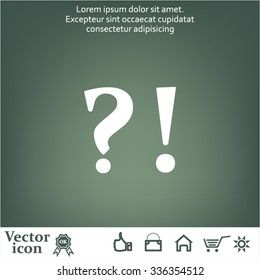 question and exclamation mark, vector illustration.