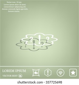 question and exclamation mark, vector illustration. Flat design style