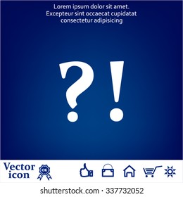 question and exclamation mark, vector illustration.