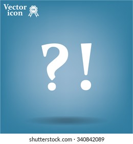 question and exclamation mark, vector illustration.