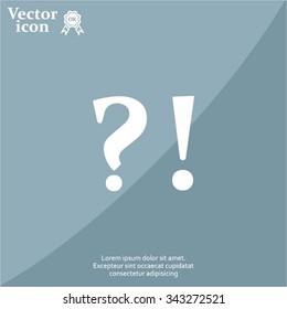 question and exclamation mark, vector illustration.