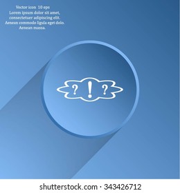 question and exclamation mark, vector illustration. Flat design style