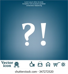 question and exclamation mark, vector illustration.