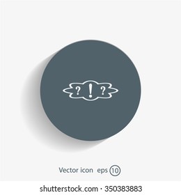 question and exclamation mark, vector illustration. Flat design style