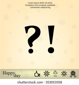 question and exclamation mark, vector illustration.