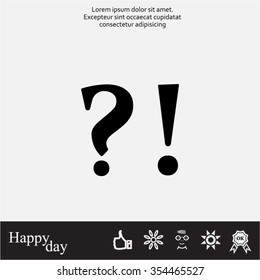 question and exclamation mark, vector illustration.