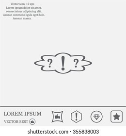 question and exclamation mark, vector illustration. 