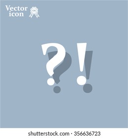 question and exclamation mark, vector illustration.