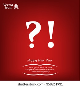 question and exclamation mark, vector illustration.