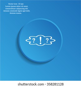 question and exclamation mark, vector illustration. Flat design style
