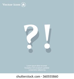 question and exclamation mark, vector illustration.