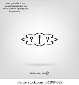 question and exclamation mark, vector illustration. Flat design style