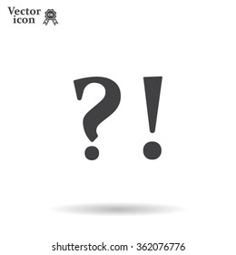 question and exclamation mark, vector illustration.