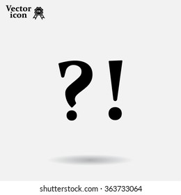 question and exclamation mark, vector illustration.