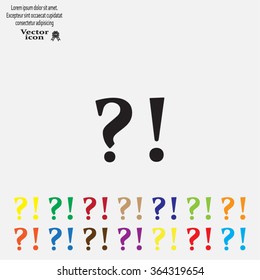 question and exclamation mark, vector illustration.