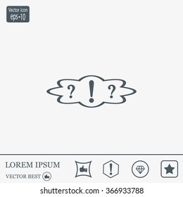 question and exclamation mark, vector illustration. Flat design style