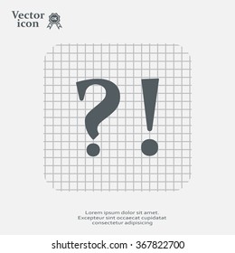 question and exclamation mark, vector illustration.