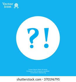 question and exclamation mark, vector illustration.