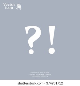 question and exclamation mark, vector illustration.